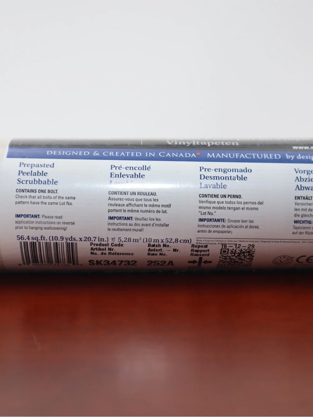 Norwall Solid Vinyl Wallcovering Roll in White
